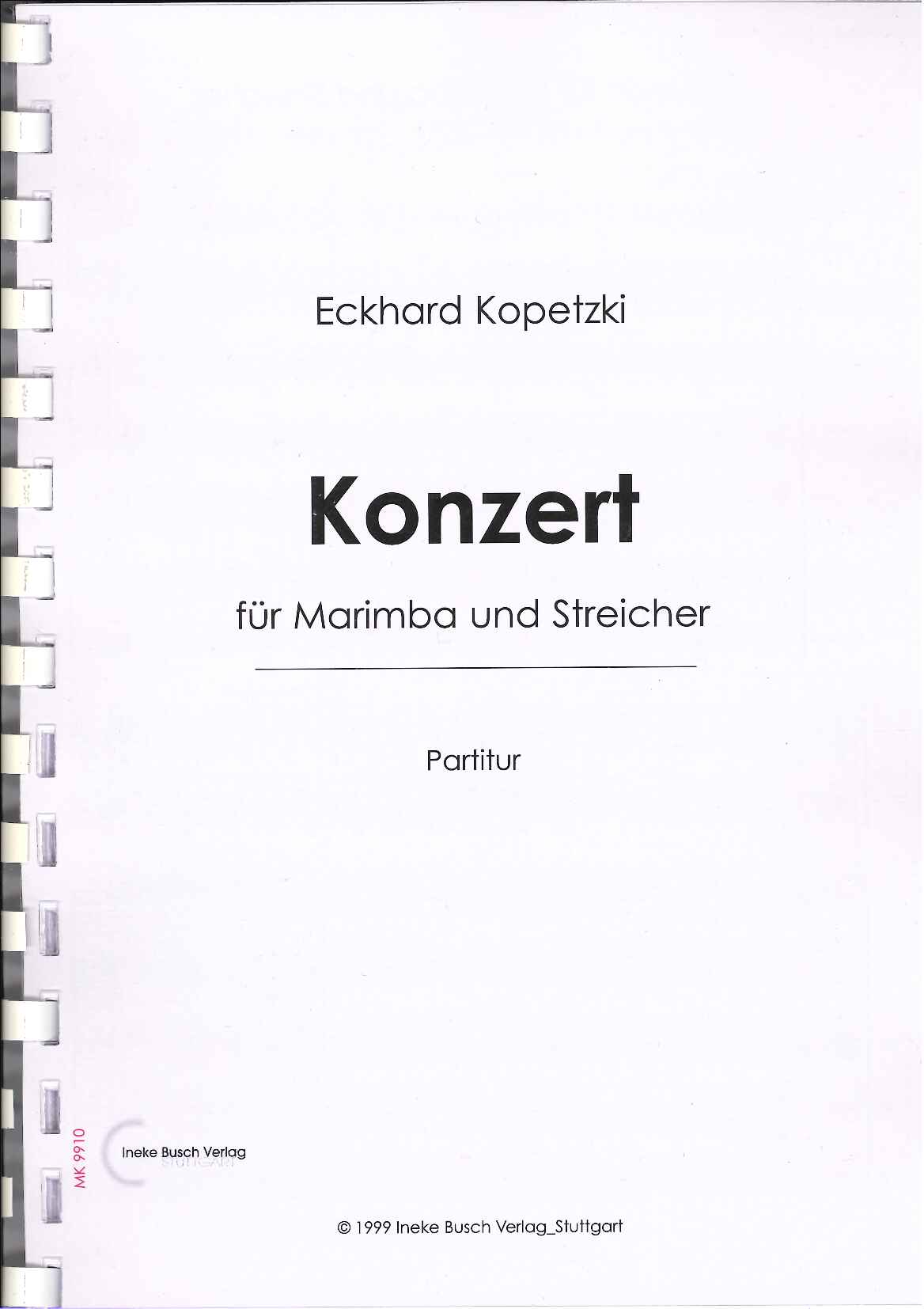 Kopetzki, Concerto for Marimba (Ineke Busch)