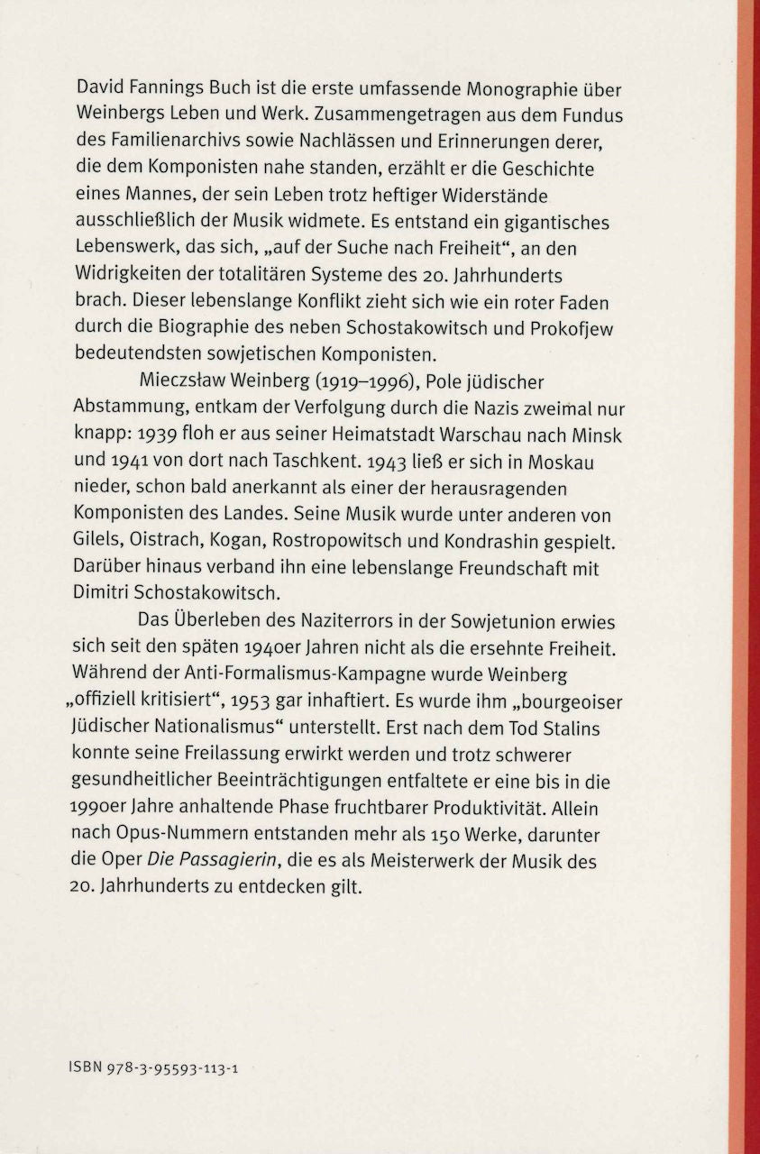 Fanning, Mieczyslaw Weinberg (2ed) (Wolke Verlag)