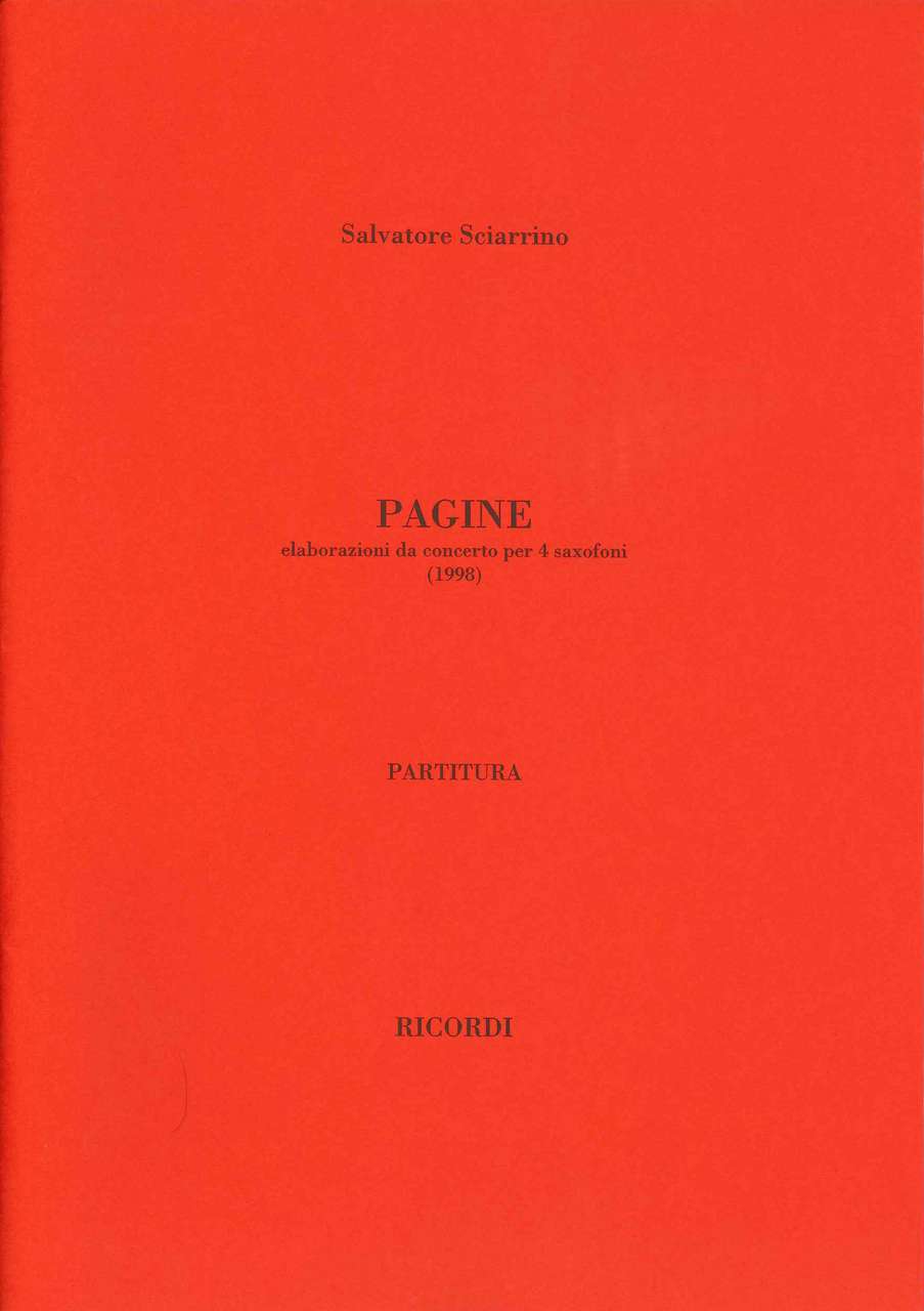 Sciarrino, Pagine (SATBr) (Ricordi)