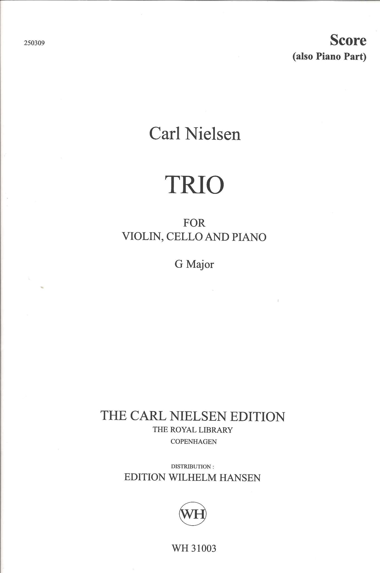 Nielsen, Trio in G (Vn,Vc,Pf) (W.Hansen)