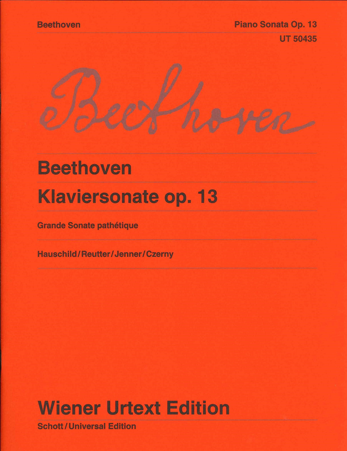 Beethoven, Sonata No. 8 op. 13 (rev.) (Wiener Urtext Edition)