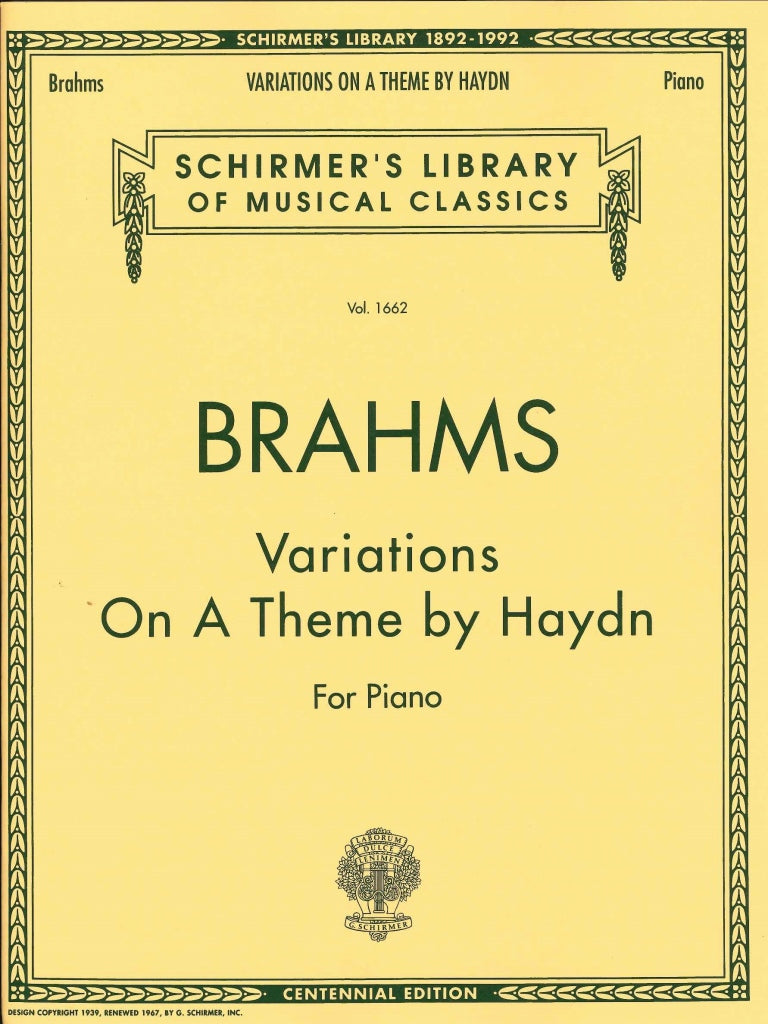 Brahms, Haydn Variations (G.Schirmer)