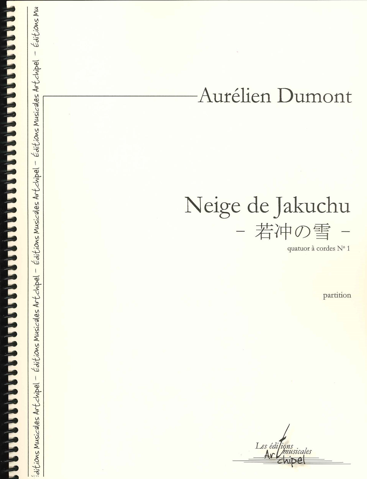 Dumont, Neige de Jakuchu (Artchipel)