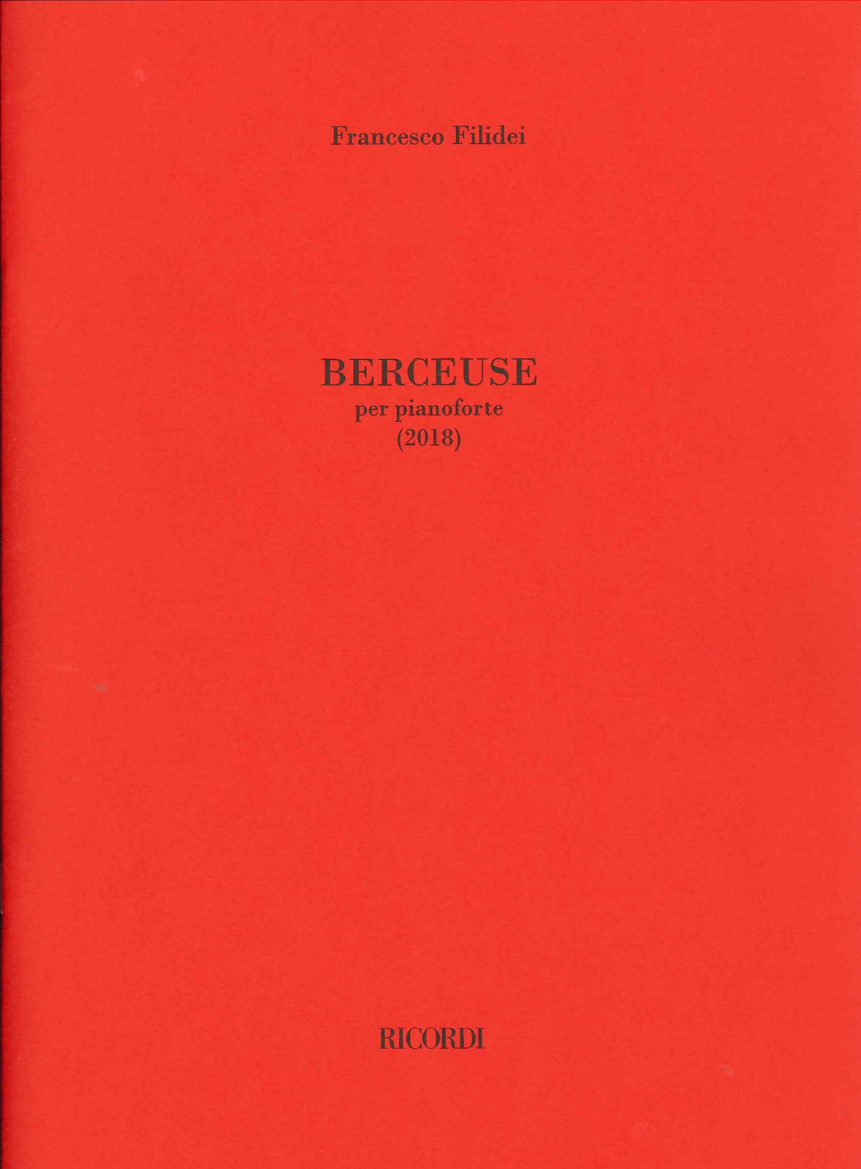 Filidei, Berceuse (Ricordi)