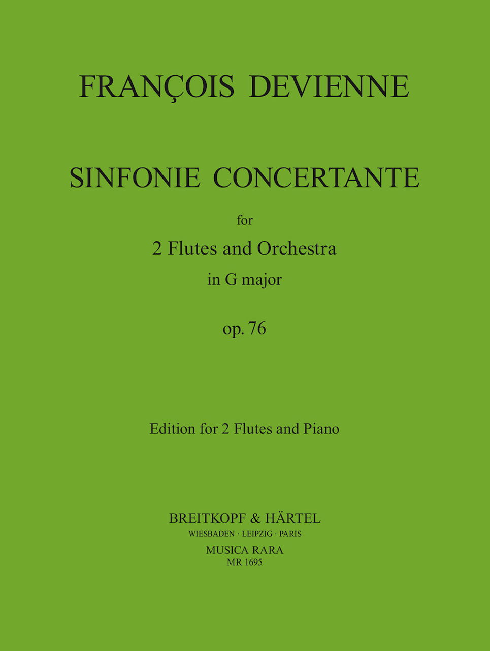 Devienne, Sinfonie concertante (2Fl,Pf) (Musica Rara)