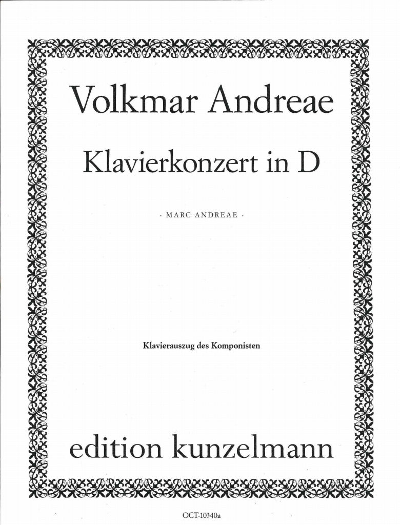 Andreae, Concerto for Piano in d minor (Kunzelmann)