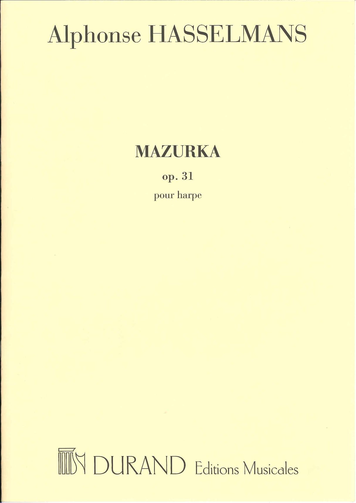 Hasselmans, Mazurka op. 31 (Durand)