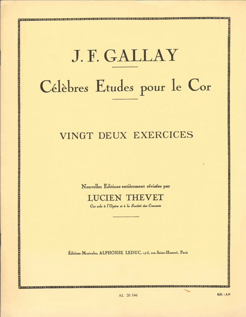 Gallay, 22 Exercices op. 37 (Thevet) (Leduc)