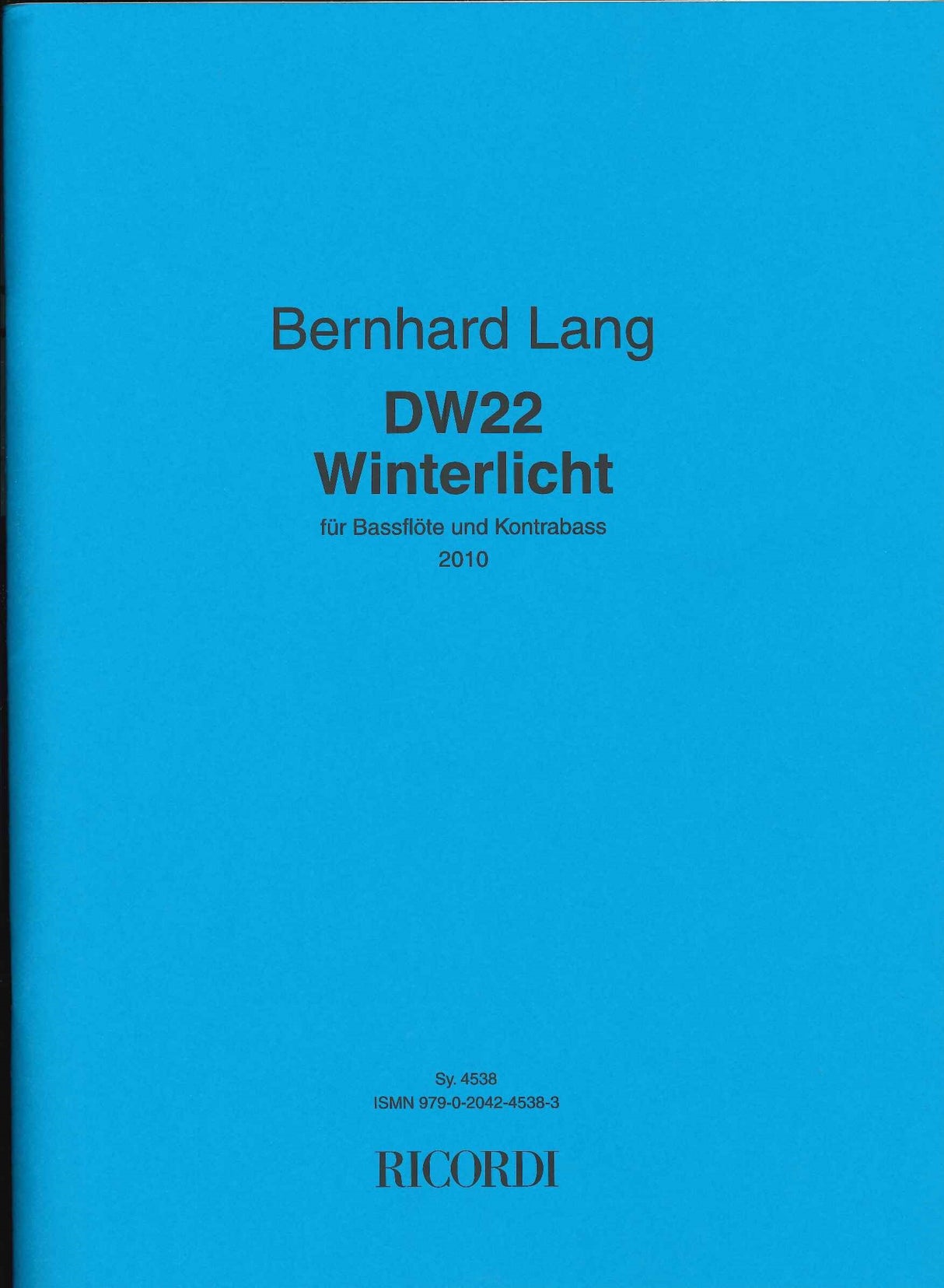 Lang, DW22. Winterlicht (BsFl,CB) (Ricordi)