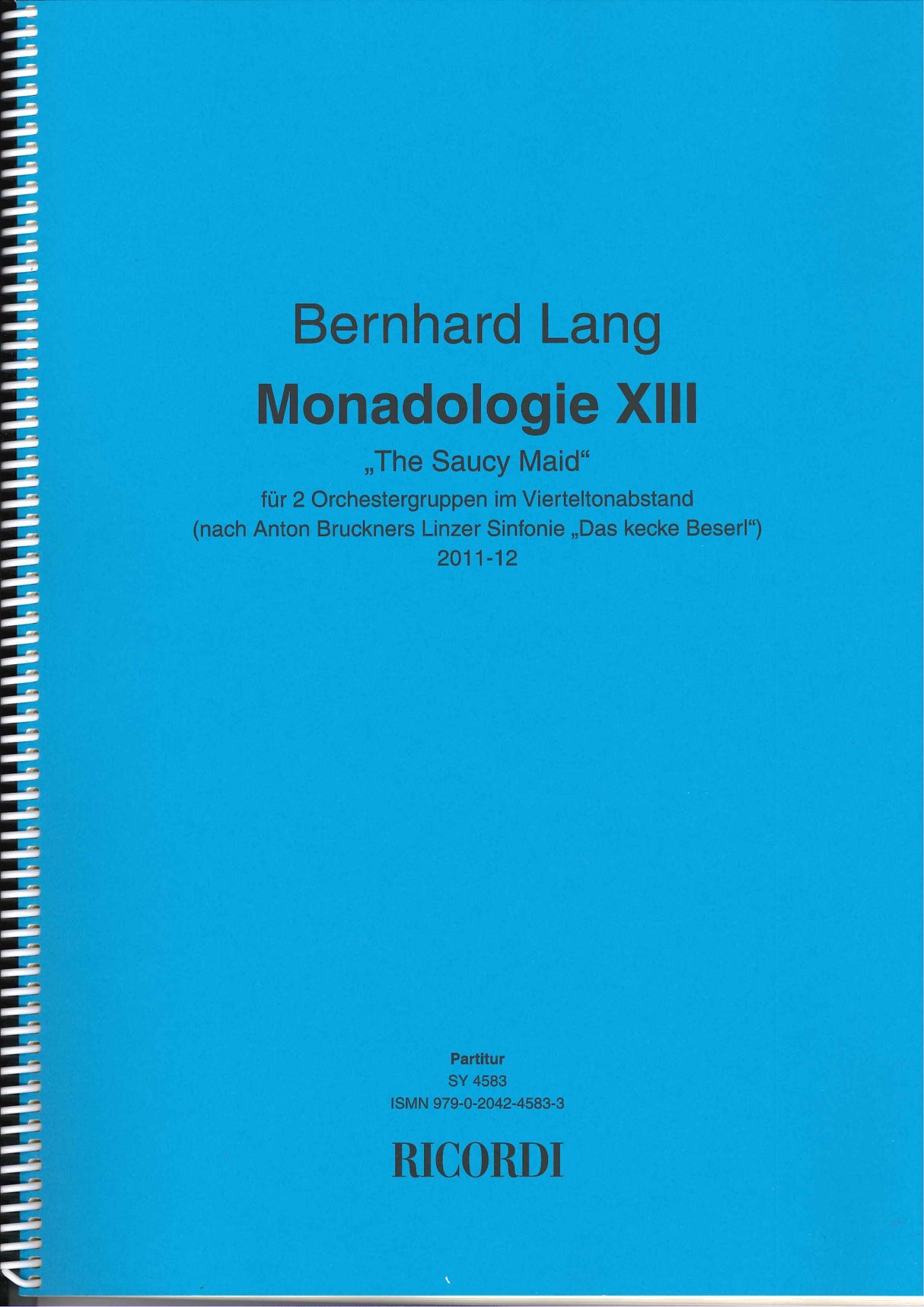 Lang, Monadologie XIII (Ricordi)