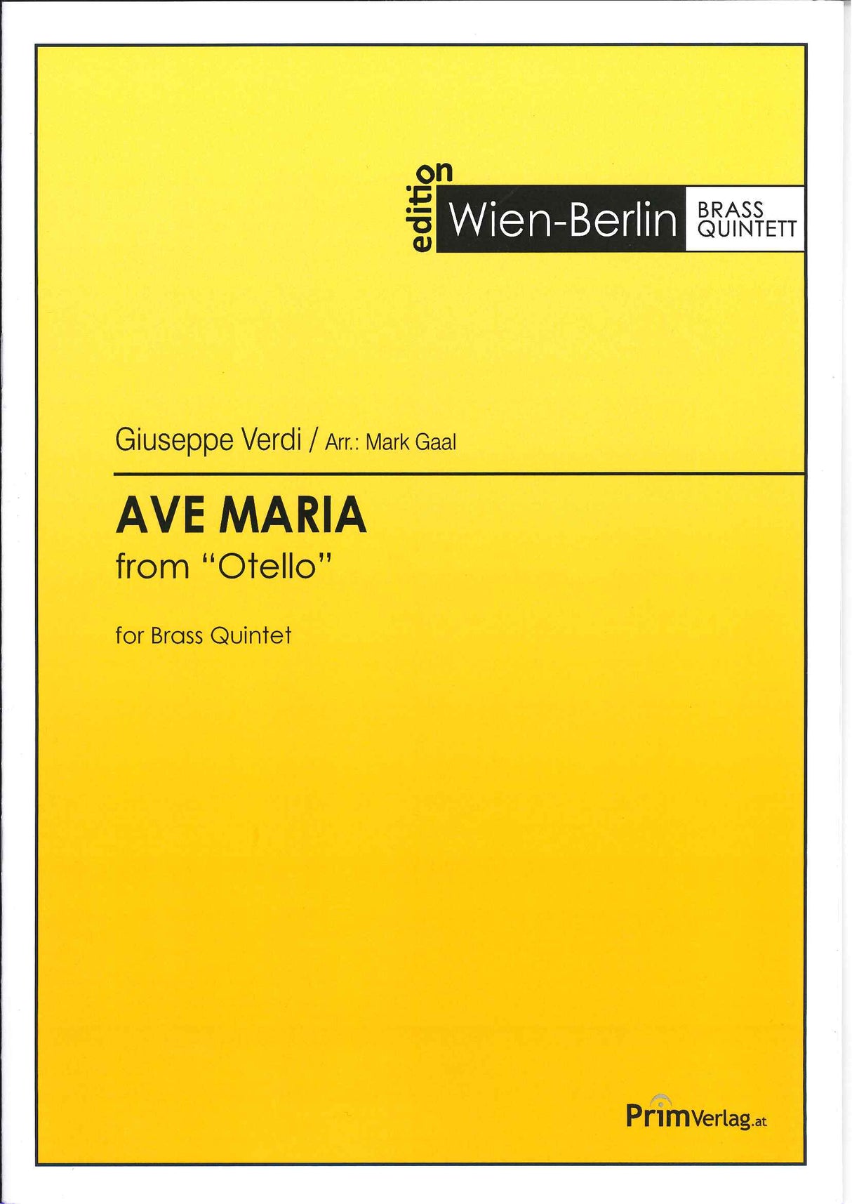 Verdi, Otello, Ave Maria (Prim Verlag)