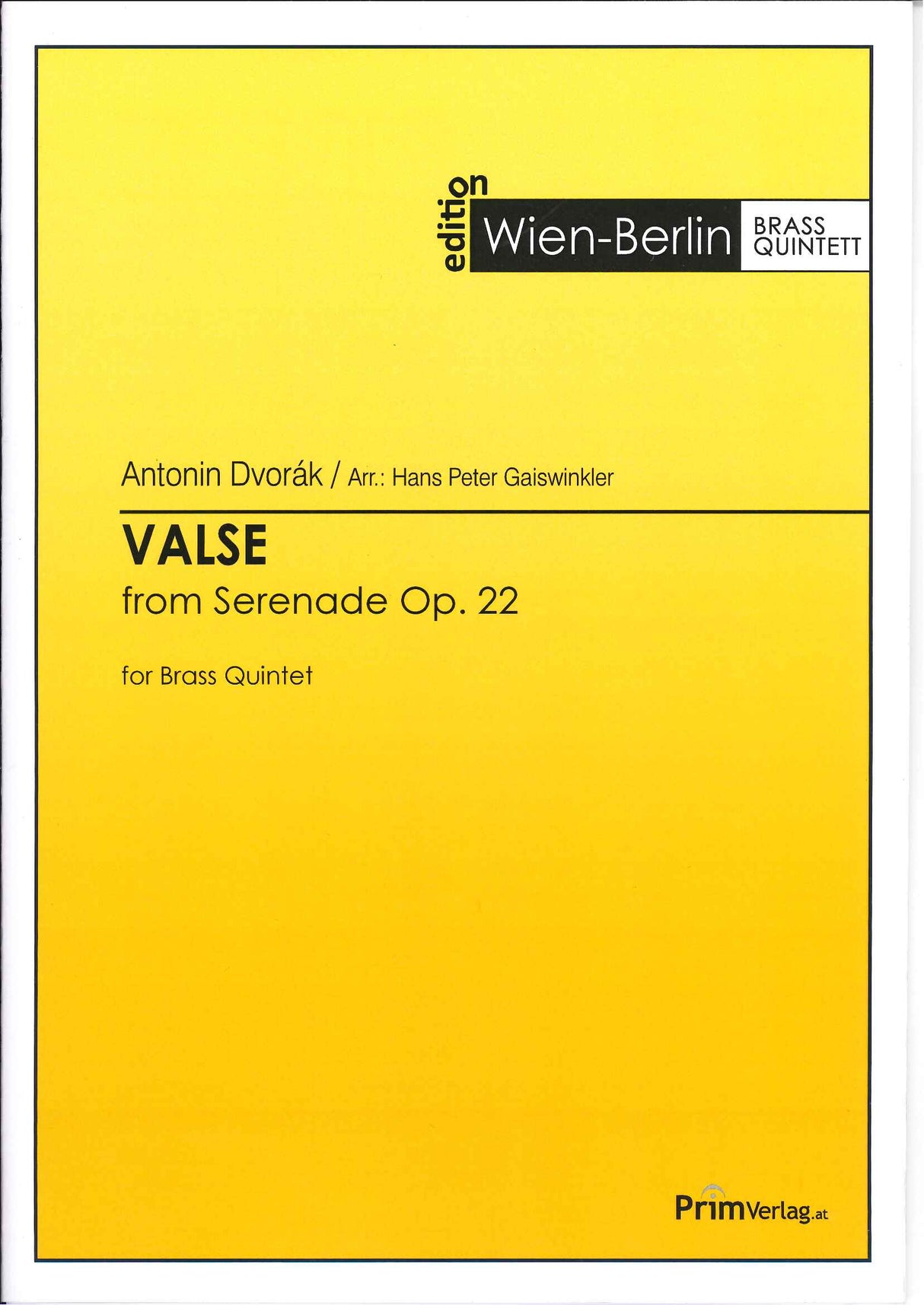 Dvorak, Serenade op. 22, Valse (Prim Verlag)