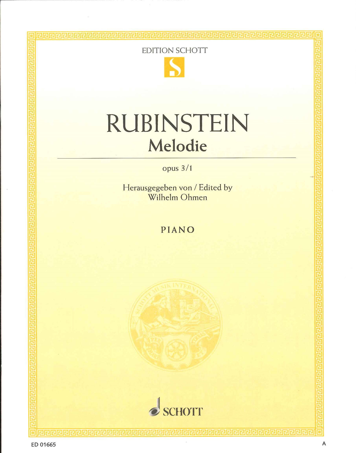 Rubinstein, Melodie in F (Ohmen) (Schott)