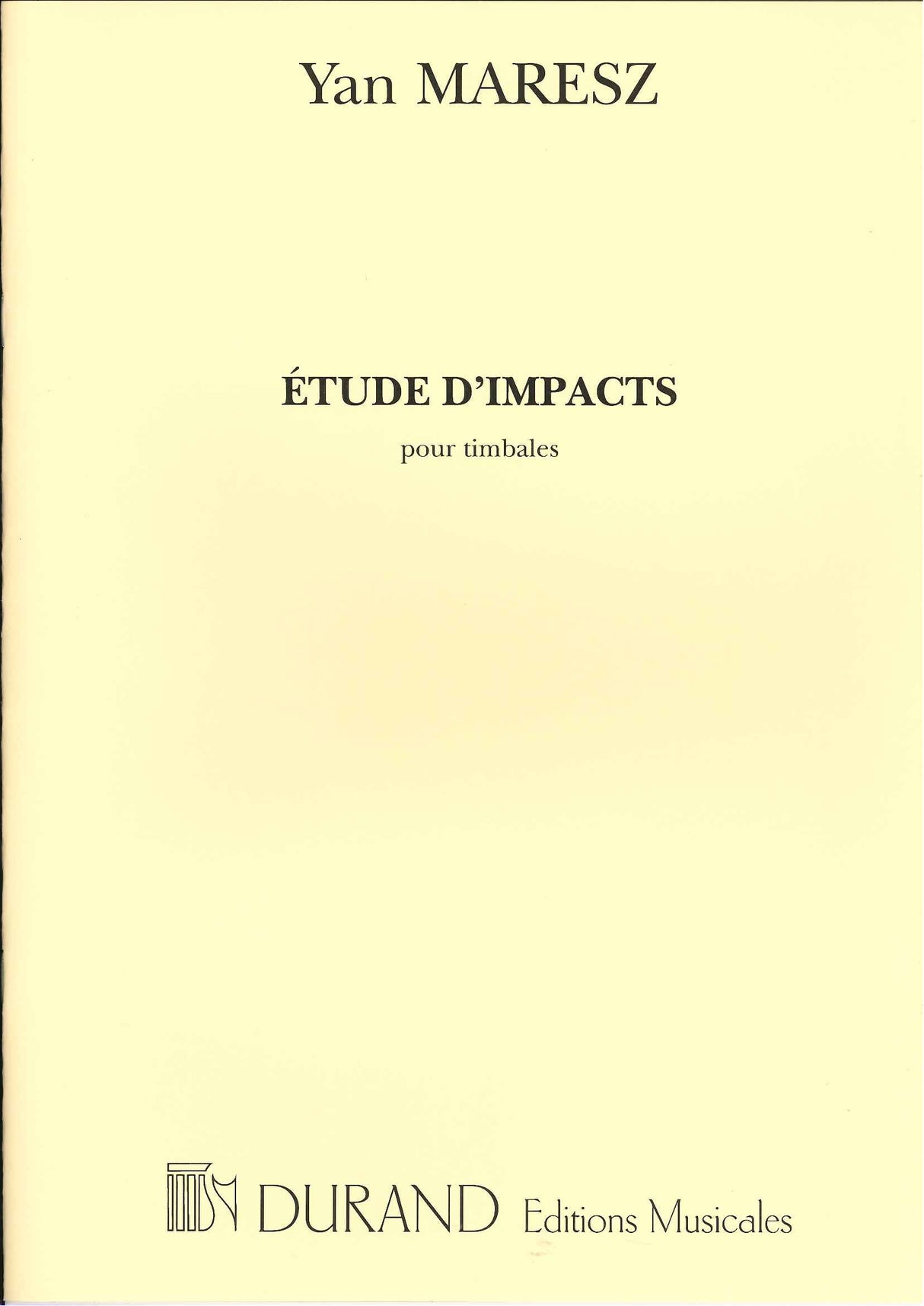 Maresz, Etude d'impacts (2006) (Durand)