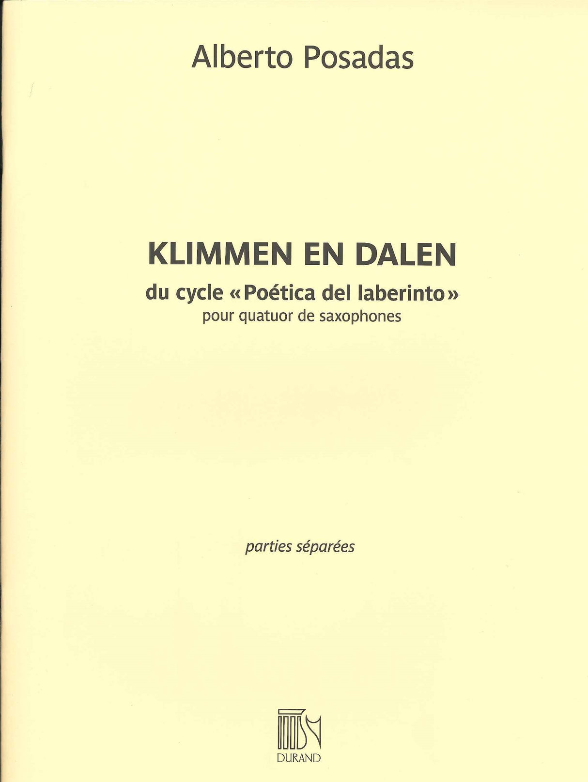 Posadas, Klimmen en dalen: Parts (SATBr) (Durand)