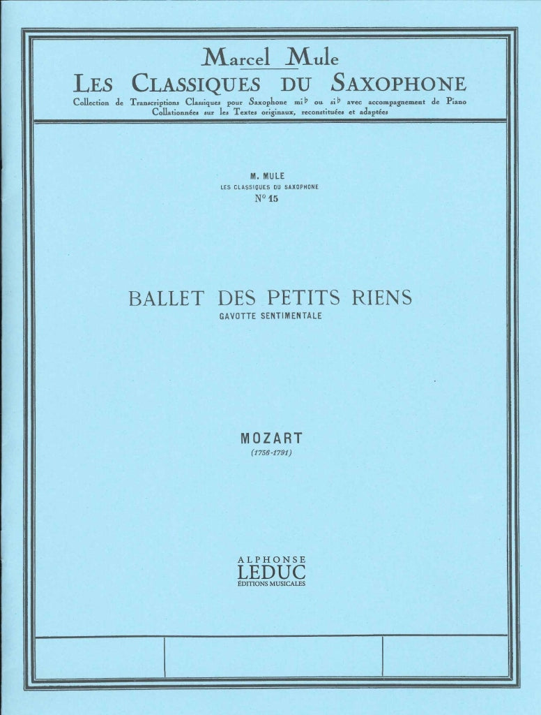 Mozart, Ballet des petits riens, Gavotte (Leduc)