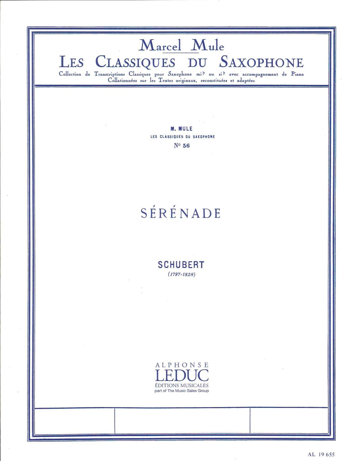Schubert, Serenade (ASax,Pf) (Mule) (Leduc)