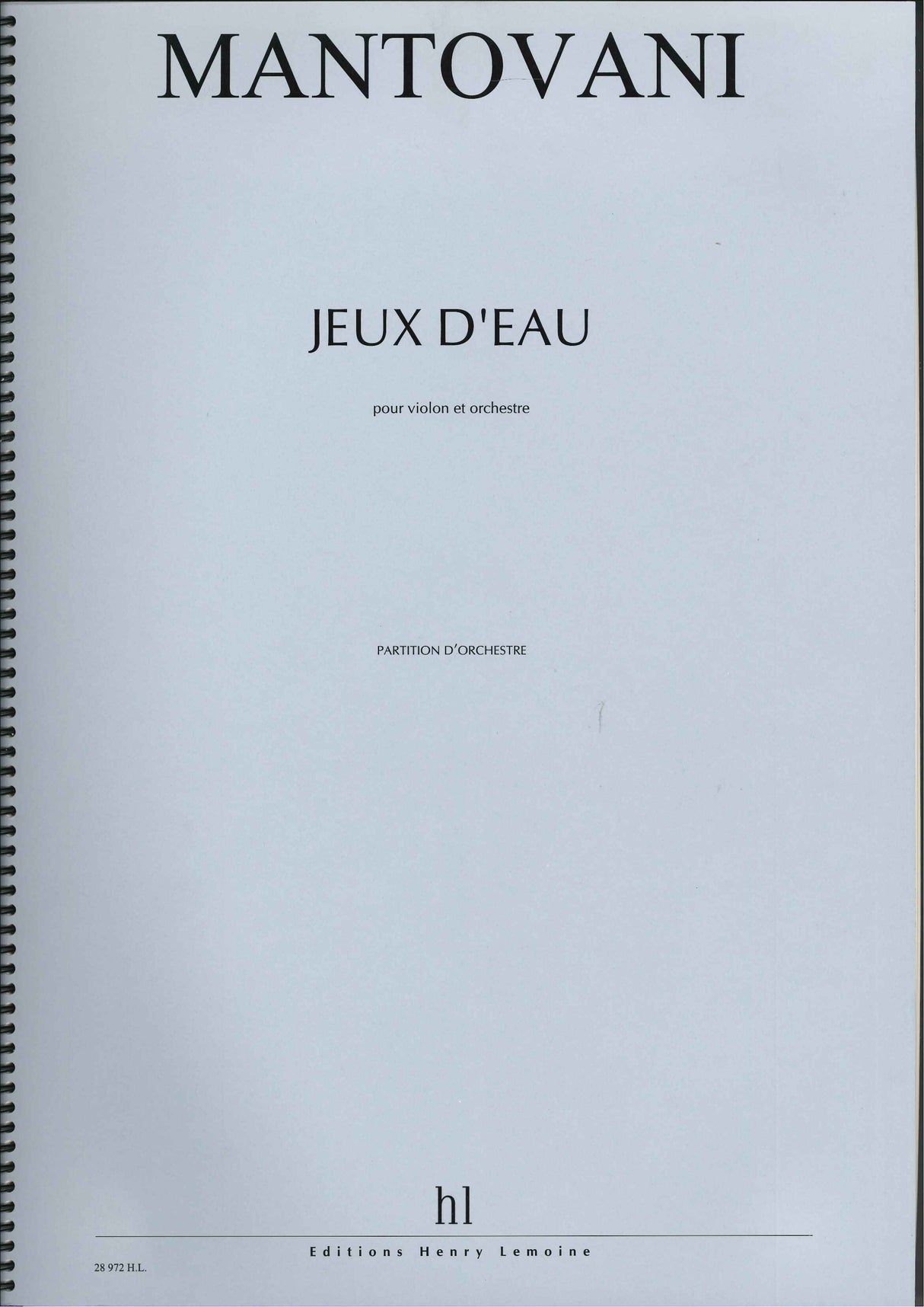Mantovani, Jeux d'eau (Lemoine)