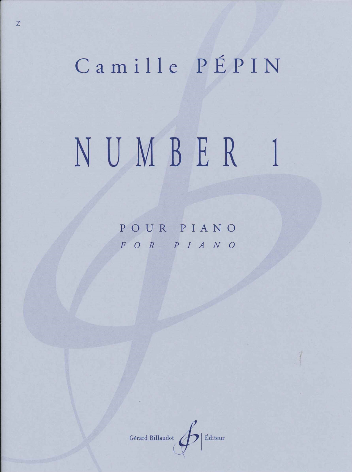 Pepin, Number 1, pour piano (Billaudot)