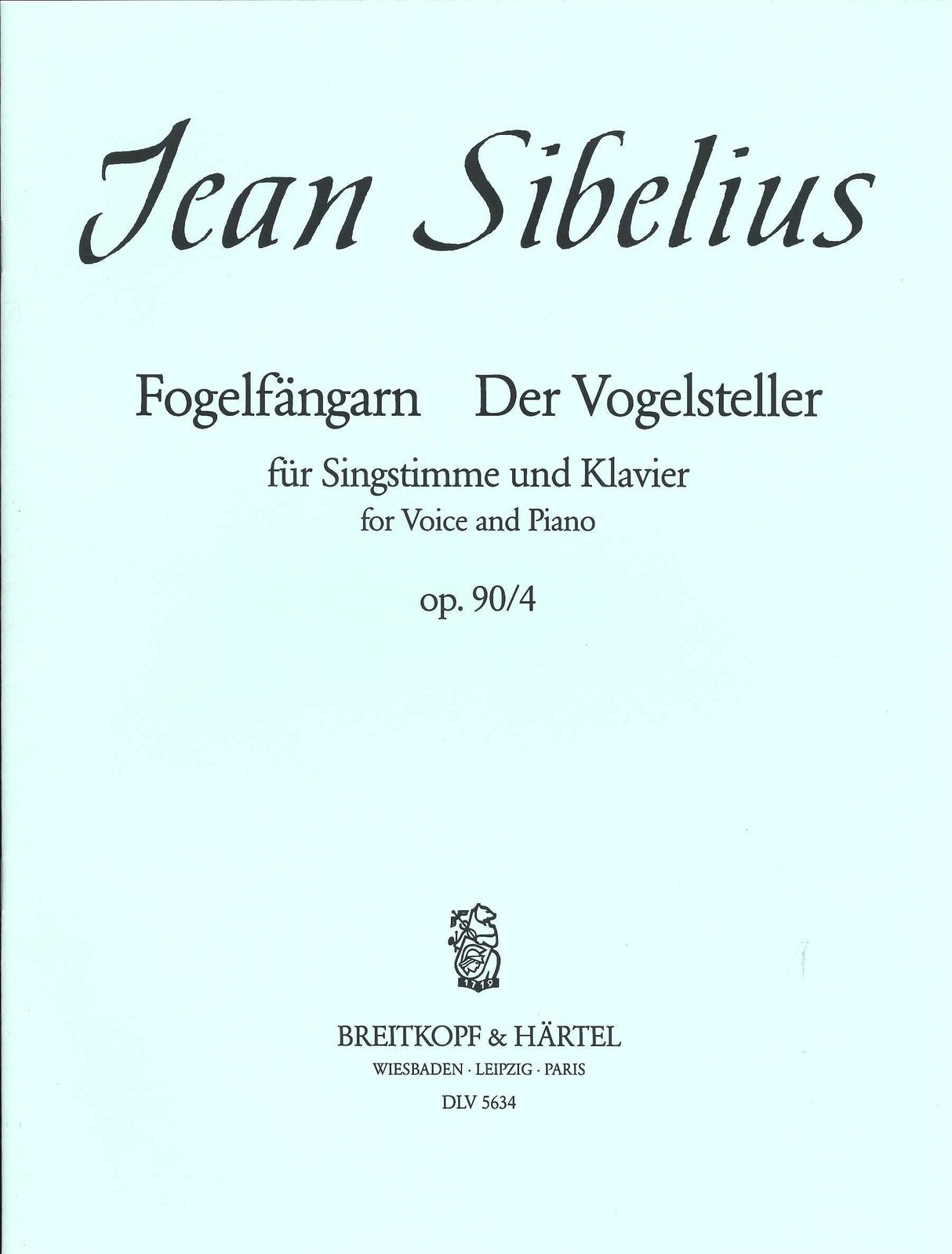 Sibelius, op. 90/4 Fagelfangarn (Breitkopf)