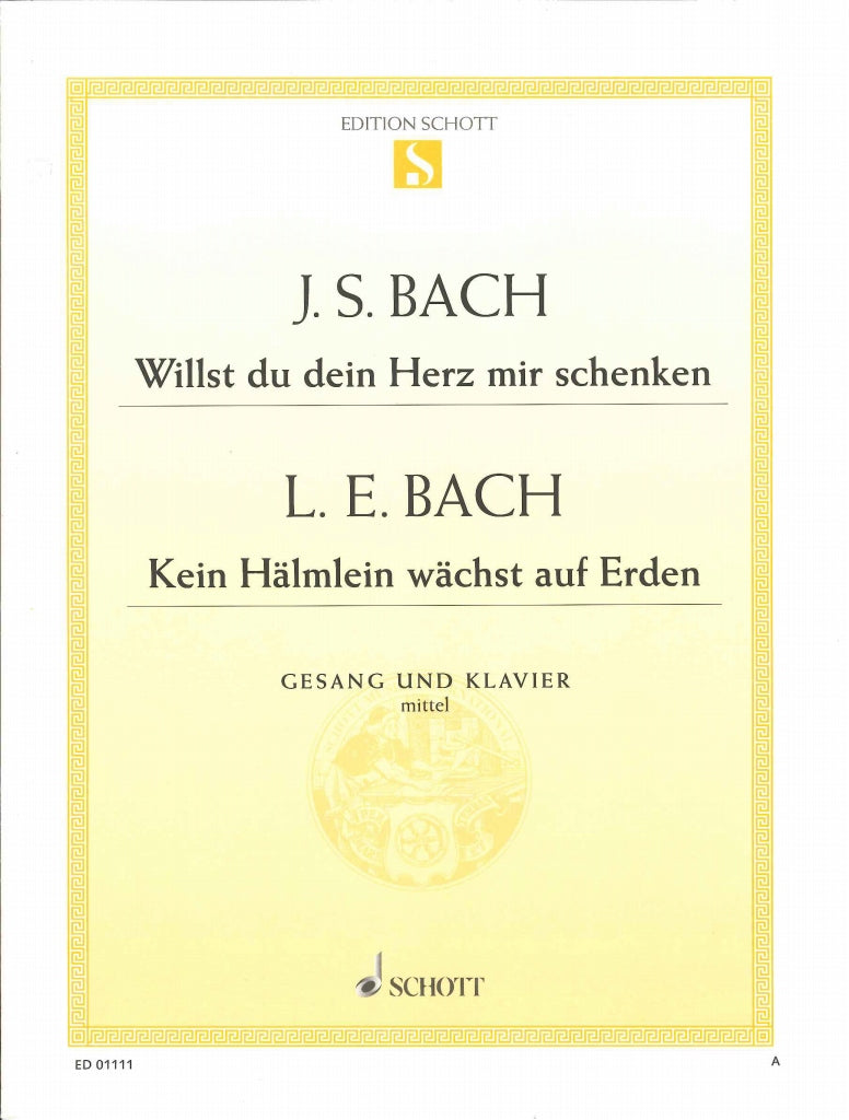 Bach, Willst du dein Herz mir schenken (Schott)