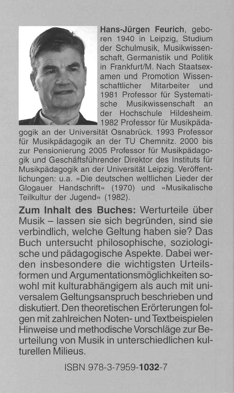 Feurich, Musikalische Werturteil (Noetzel)
