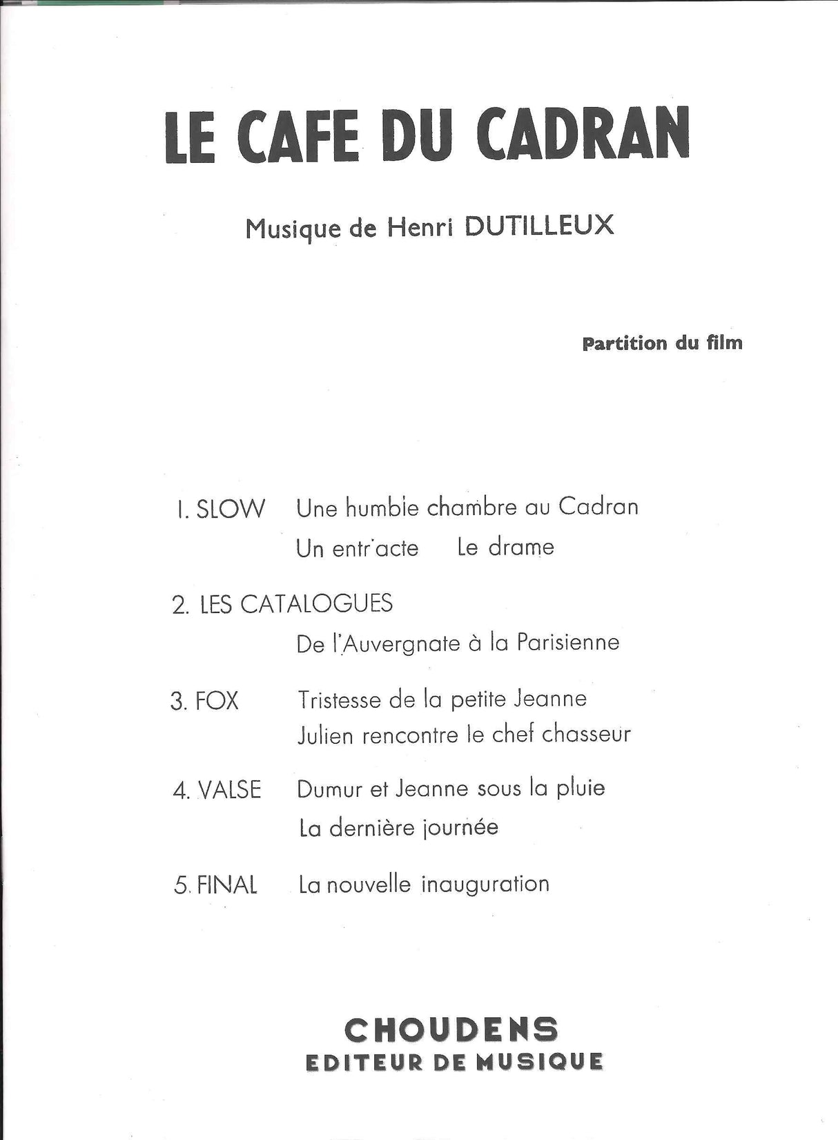 Dutilleux, Cafe du Cadran (Choudens)