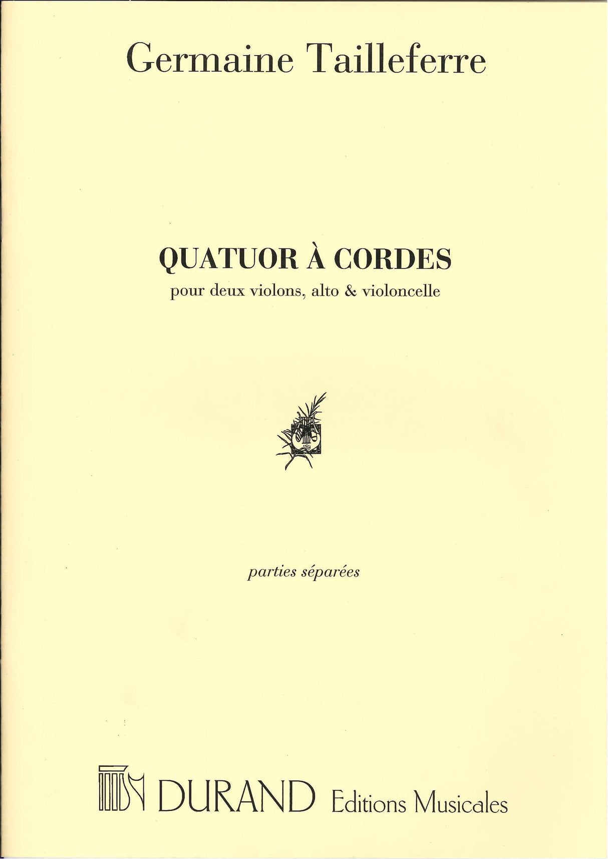 Tailleferre, Quatuor a cordes (Durand)