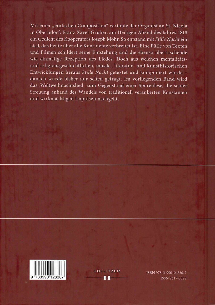 Hochradner, Wege zu 'Stille Nacht' (Hollitzer Wissenschaftsverlag)
