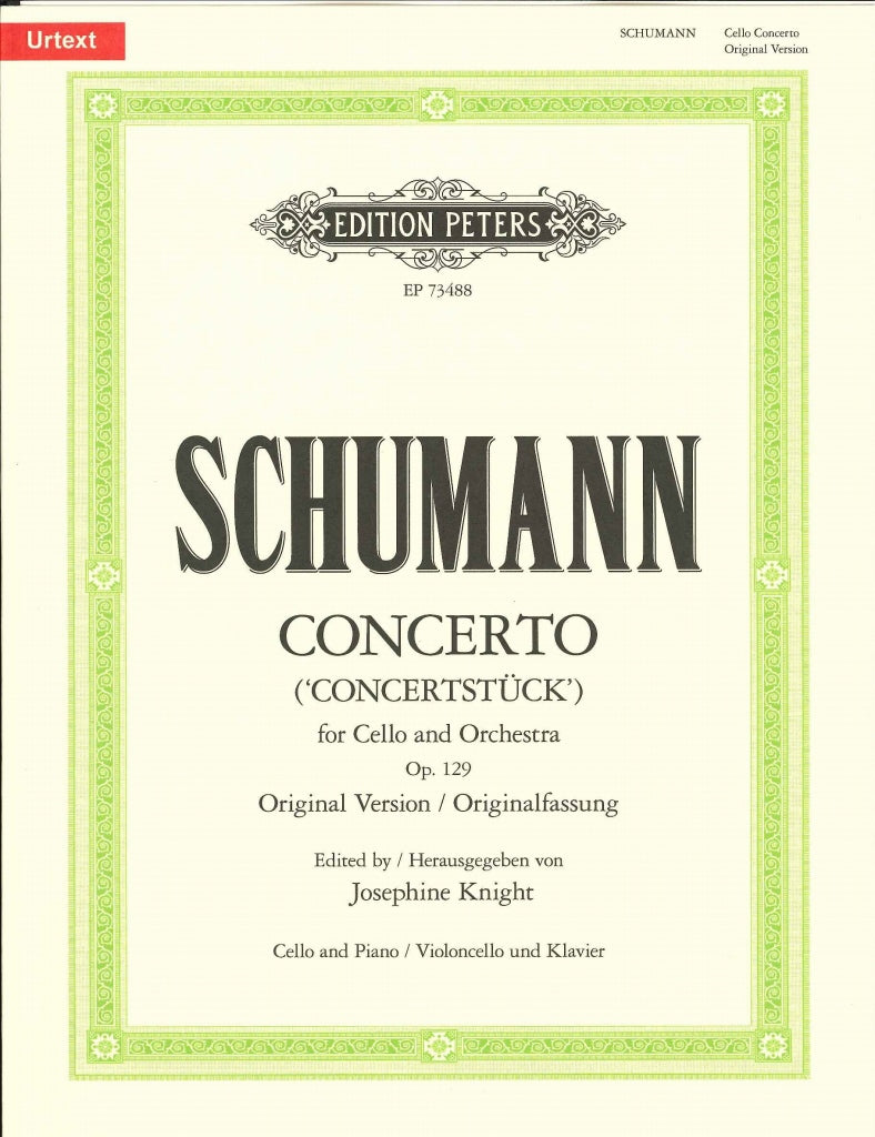 Schumann, Concerto for Cello Orig.Ver. (Peters)