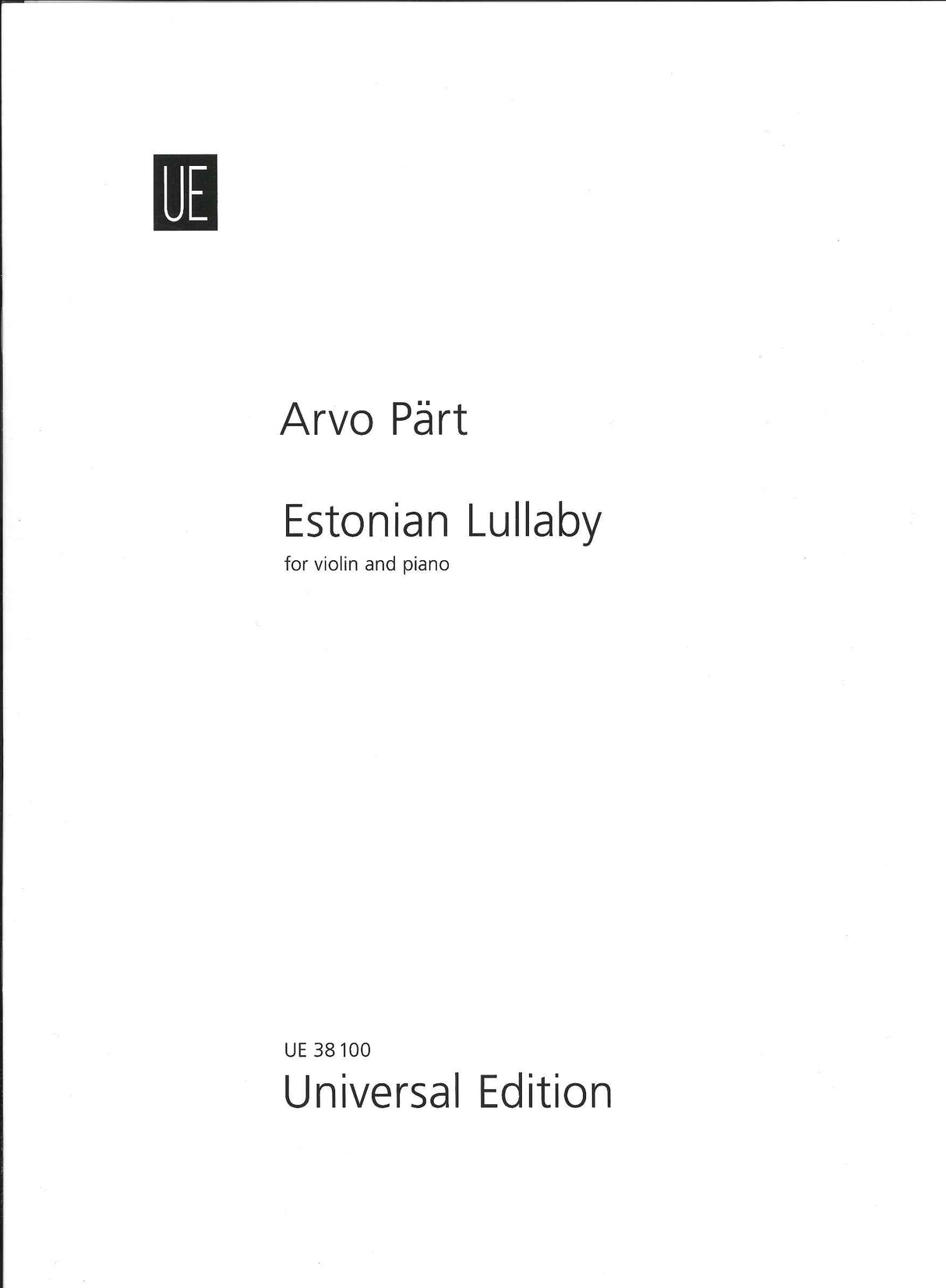 Part, Estonian Lullaby (Universal)
