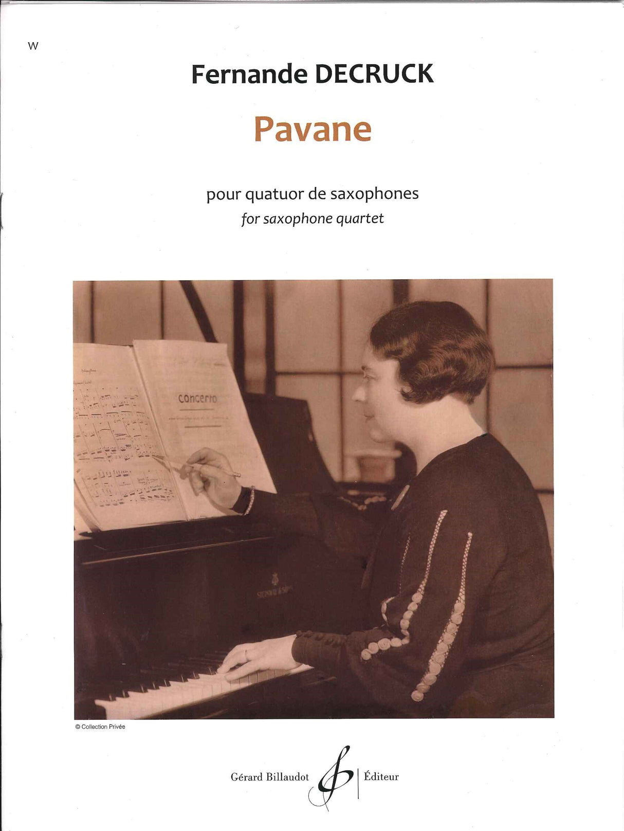 Decruck, Pavane (SATBr Sax) (Billaudot)