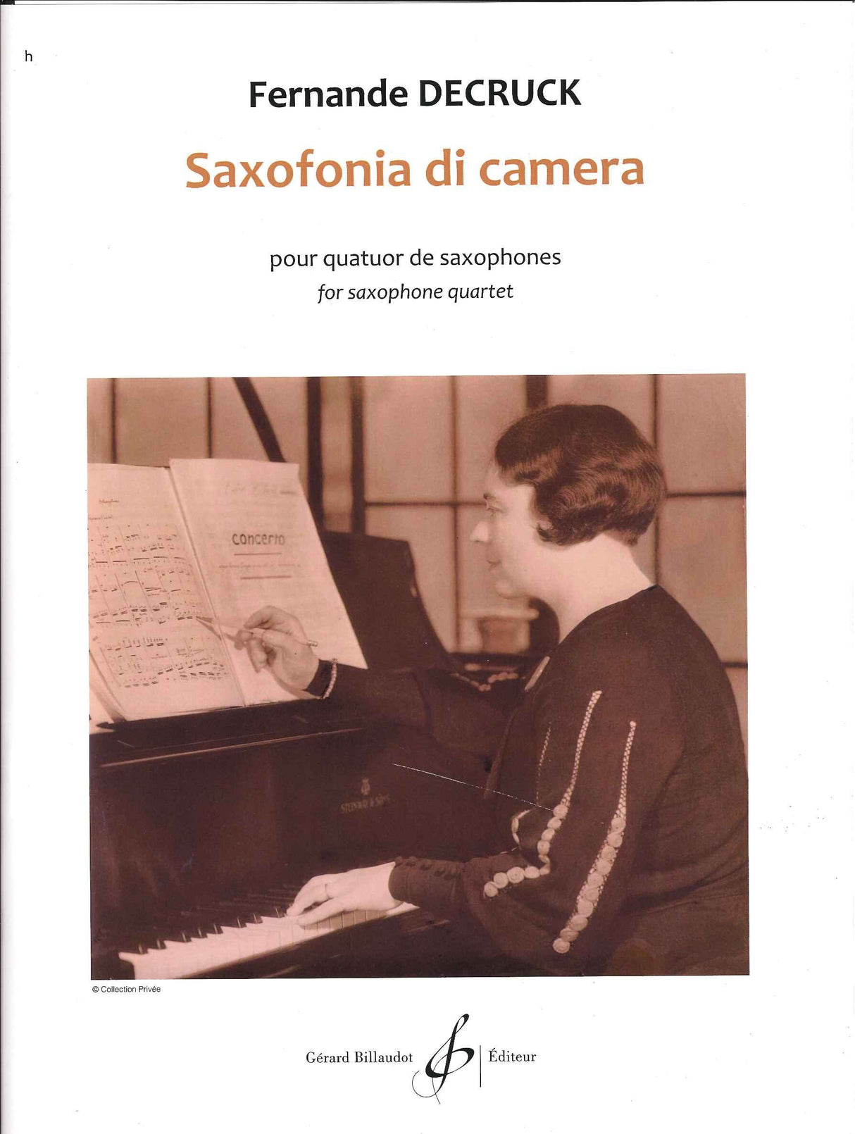 Decruck, Saxofonia di camera (SATBr) (Billaudot)
