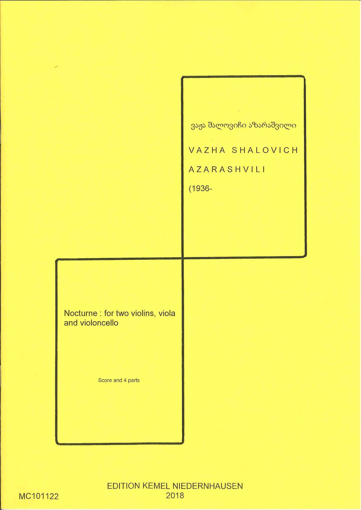 Azarashvili, Nocturne (Score,Parts) (Kemel)