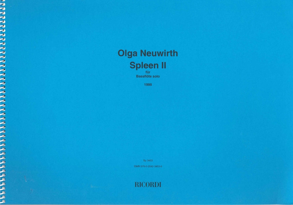 Neuwirth, Spleen II (Bass Flute Solo) (Ricordi)