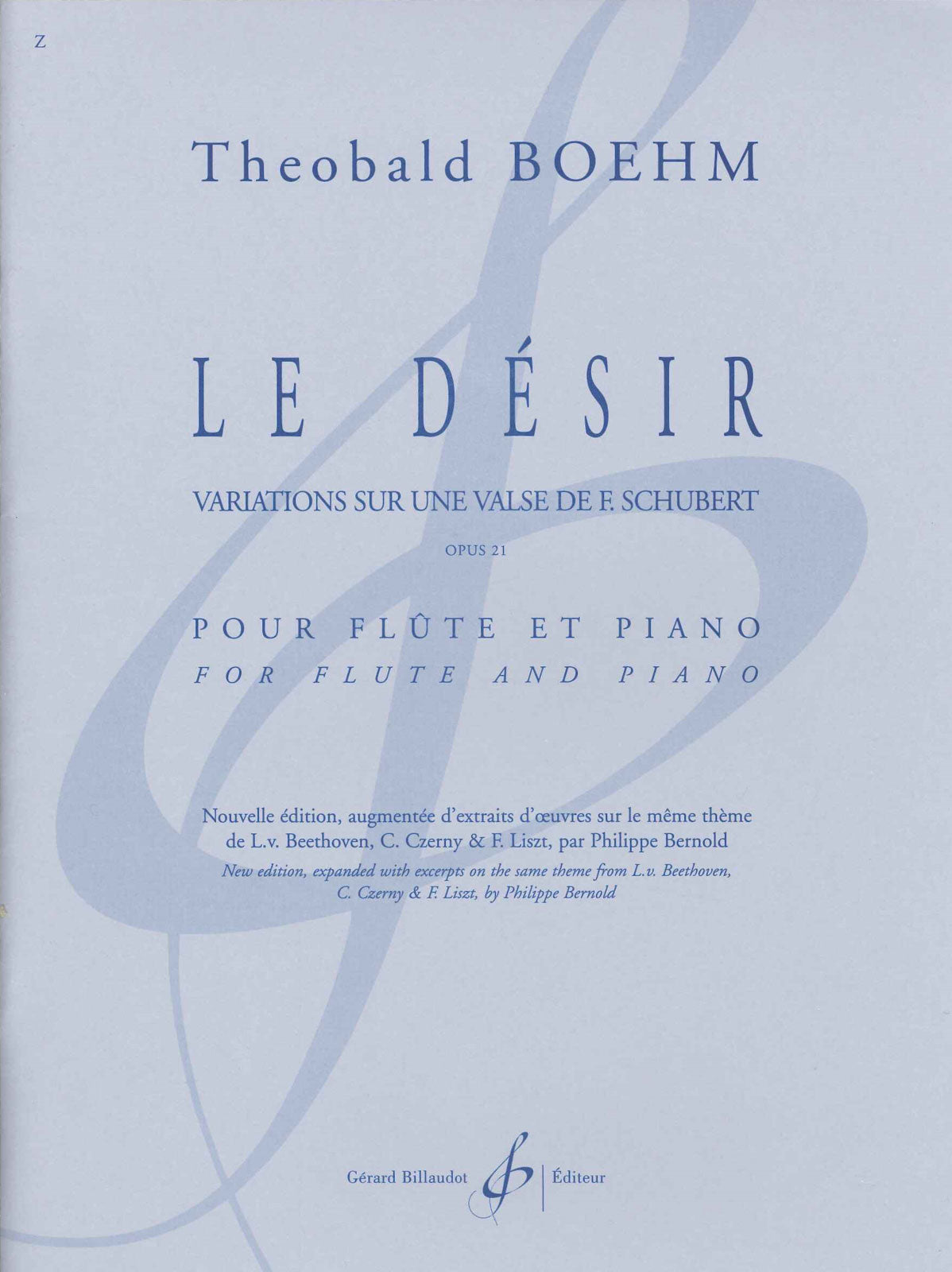 Boehm, Desir op. 21 (Bernold) (Billaudot)