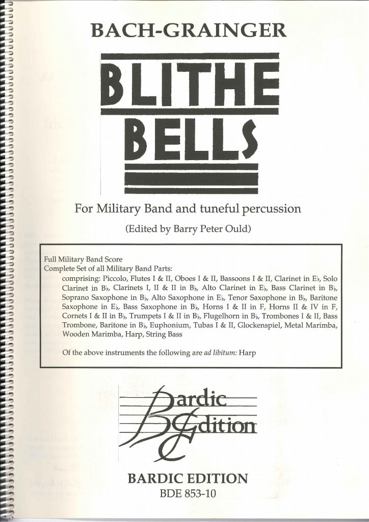 Grainger, Blithe Bells: Score (Bardic Edition)