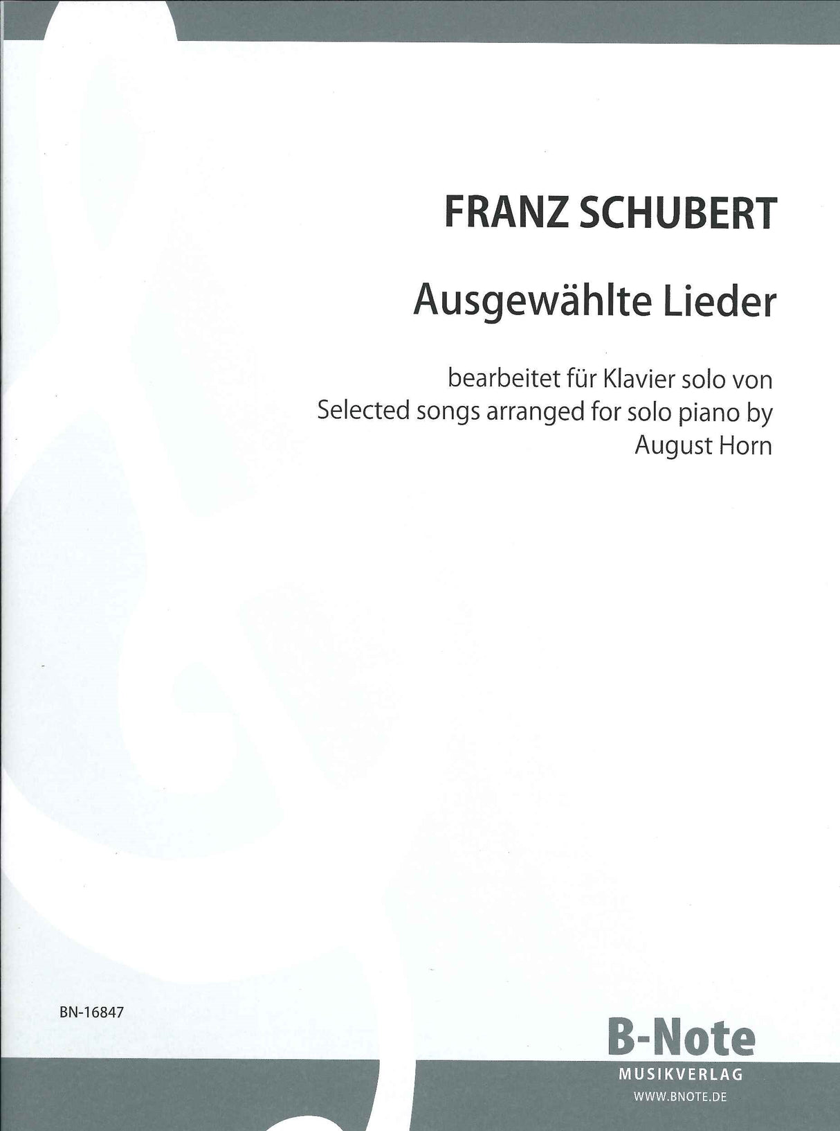 Schubert, Ausgewahlte Lieder (Pf Solo) (B-Note)