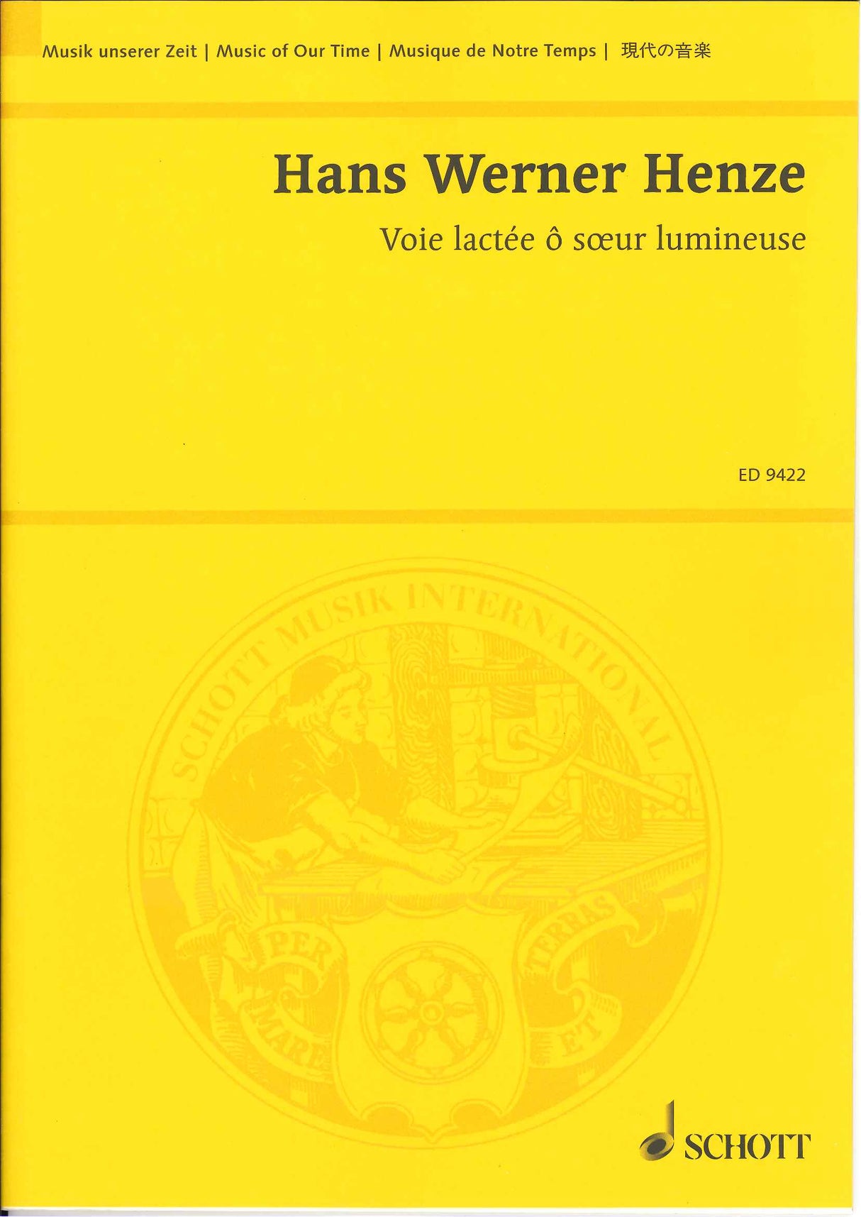Henze, Voie lactee o soeur lumineuse (Schott)