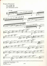 Donatoni, Clair II (1999) (Bb Cl Solo) (Ricordi)