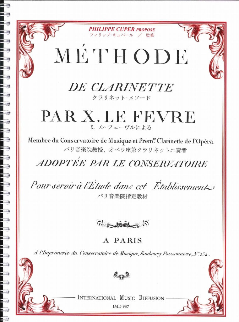 Lefevre, Methode de clarinette (IMD (International Music Diffusion))