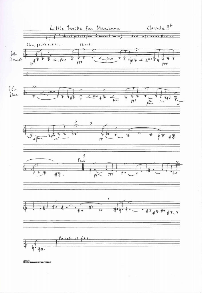 Tavener, Little Troika for Marianna (Chester)