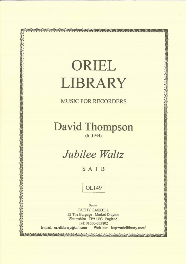 Thompson, Jubilee Waltz (SATB) (Oriel Library)