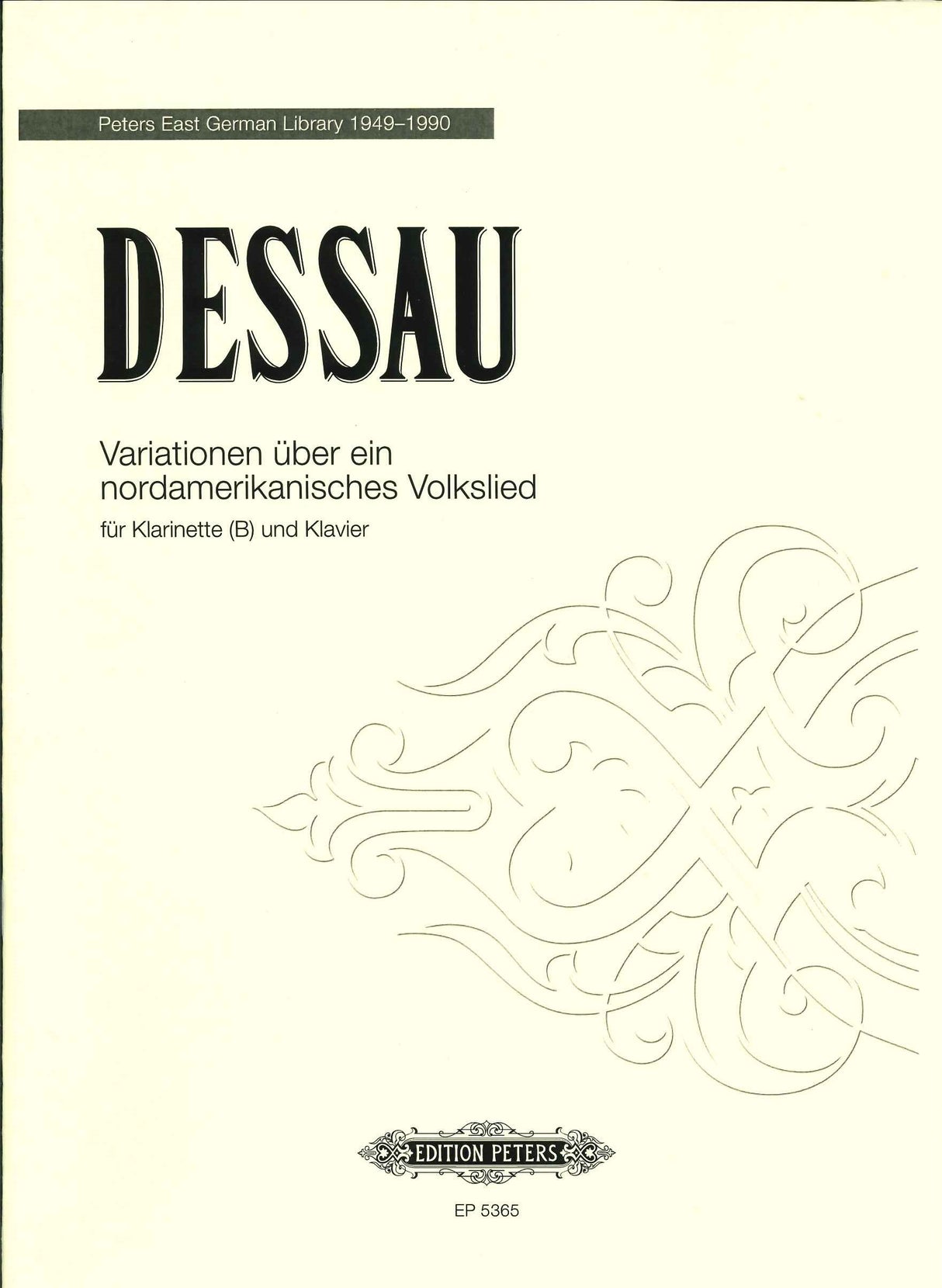 Dessau, Variationen (1940) (BbCl,Pf) (Peters)