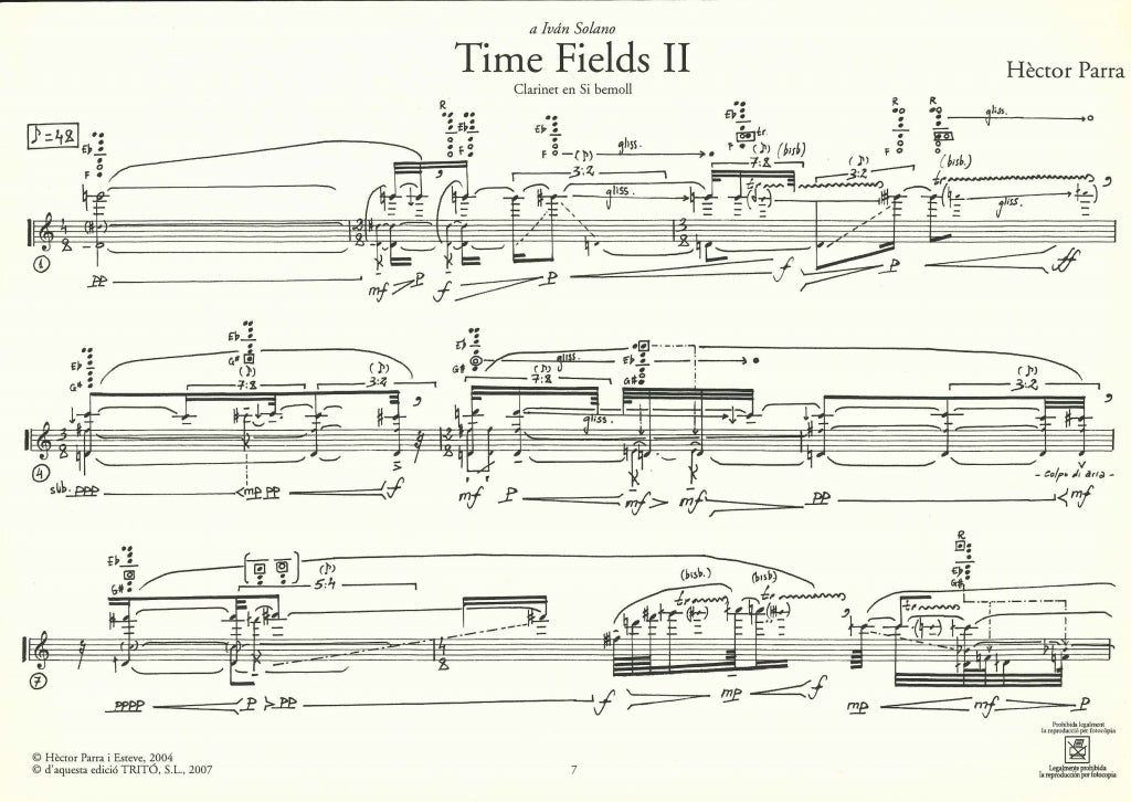 Parra, Time Fields II (2004) (Bb Cl Solo (Trito)
