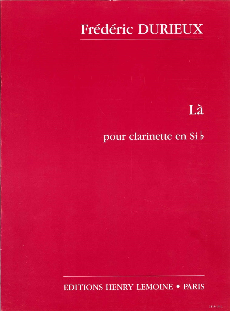 Durieux, La (1989) (BbCl Solo) (Lemoine)