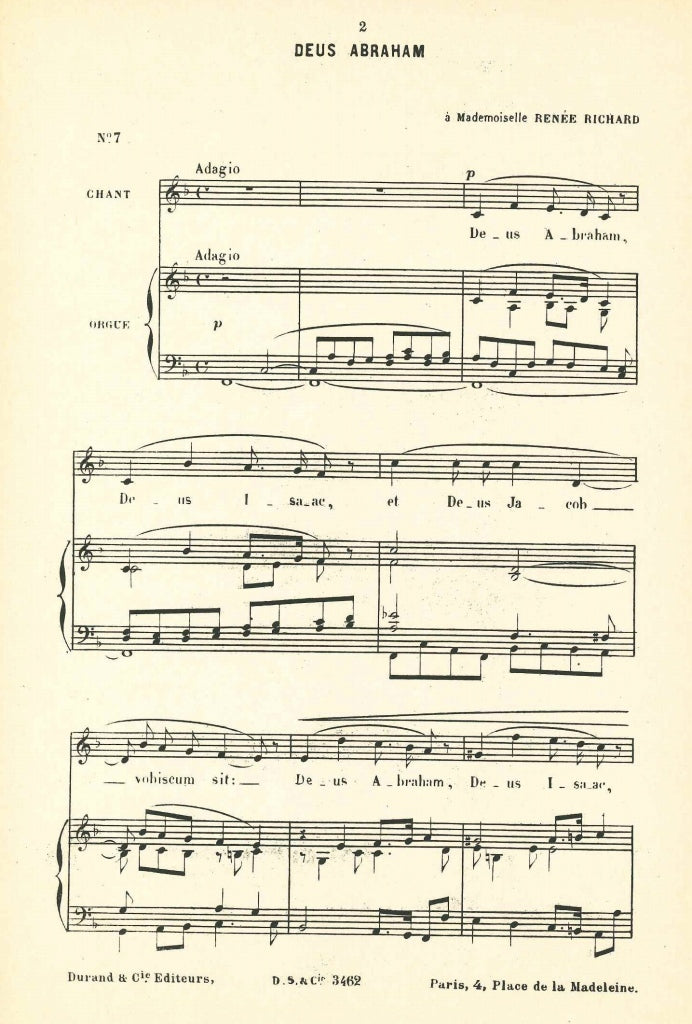 Saint-Saens, Deus Abraham [L] (Durand)