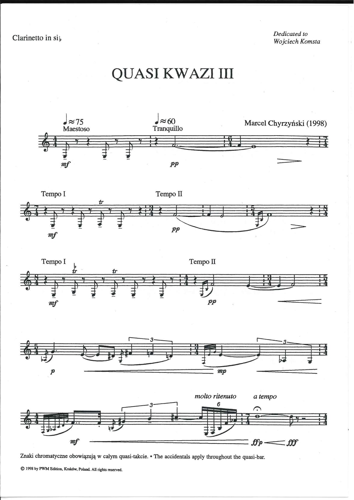 Chyrzynski, Quasi kwazi III (PWM)