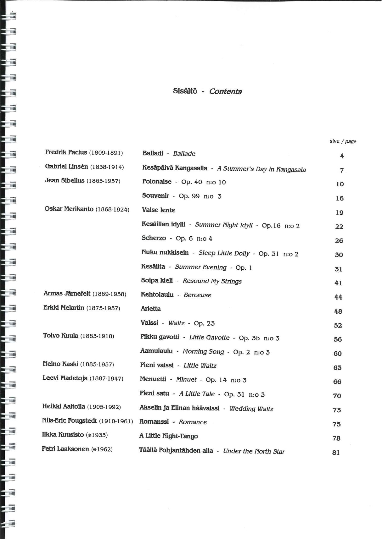 Finnish Works for Piano Trio (Fennica Gehrman)