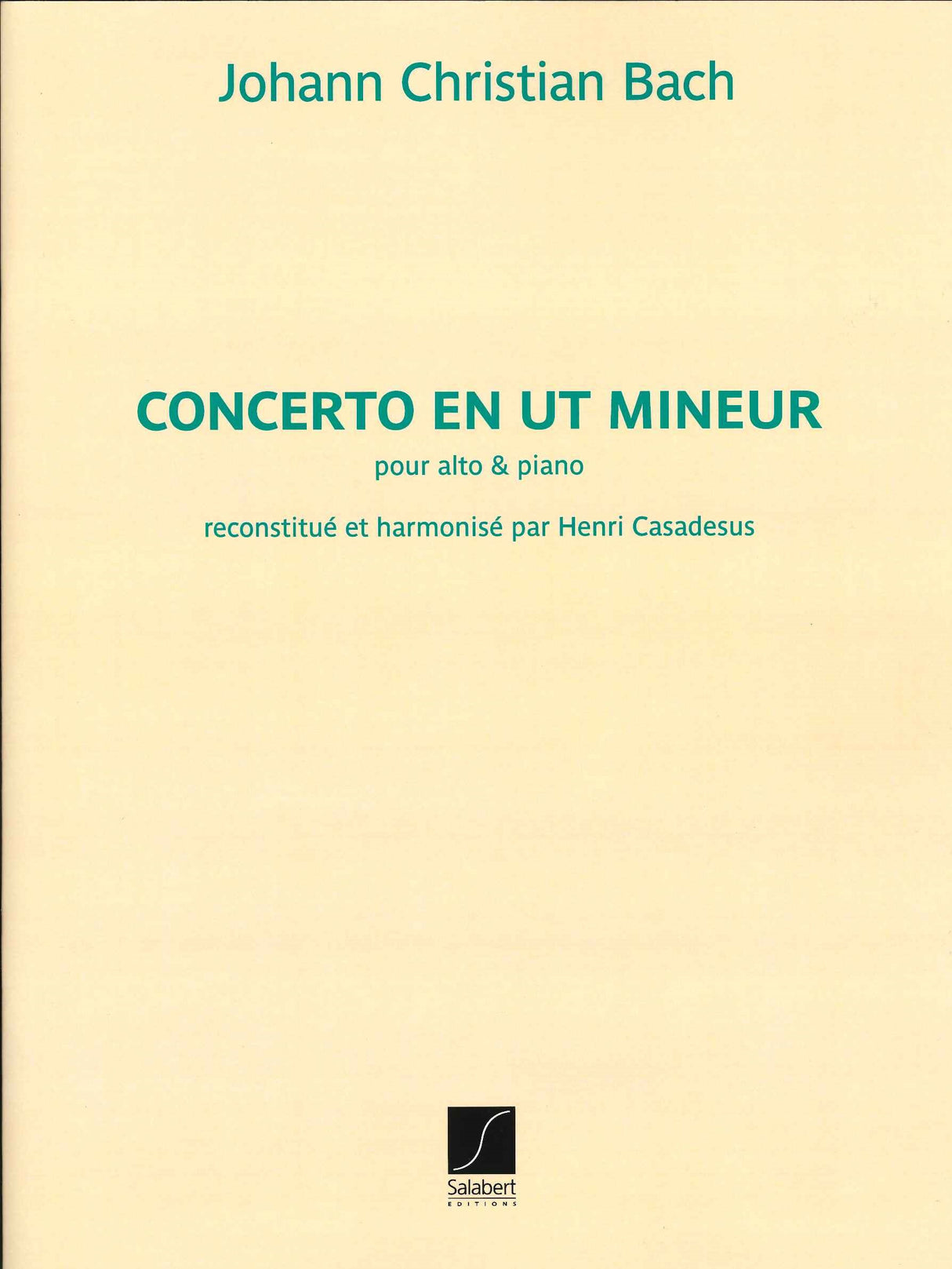 Bach,J.C., Concerto en ut (H. Casadesus) (Salabert)